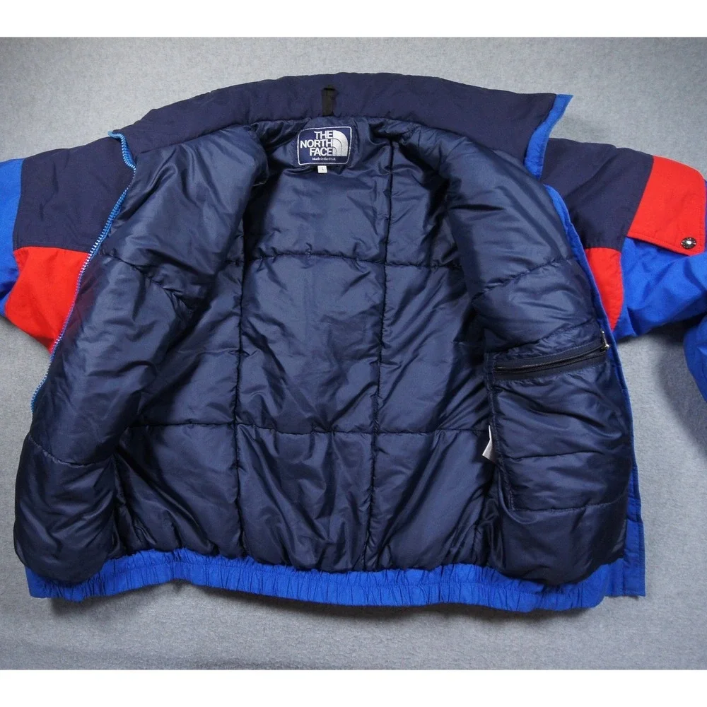 Vintage The North Face Jacket Mens Large Blue Colorblock 90s Ski Outdoors USA